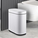 Sensor Mülleimer - ELPHECO 7,5 Liter Badezimmer Mülleimer mit Soft-Close Deckel, Kunststoff Sensor Abfalleimer, IPX5 Wasserdicht Mülleimer für Bad, Schlafzimmer, Büro, Küche, monochrom