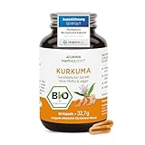 Stärkste Bio-Kurkuma-Kapseln | ca. 15.000 mg Kurkuma Pulver pro Tagesdosis | höchster Curcumin Gehalt | 40-fach bioverfügbar | ohne Pfeffer | Curcuma Kapseln hochdosiert | vegan & hochbekömmlich