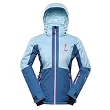 ALPINE PRO REAMA Damen Skijacke mit Kapuze, Snowboard Jacke, Stretchjacke, Winterjacke, Outdoorjacke, Wanderjacke, Jacke für die Berge, Wasserdichte und Atmungsaktive Jacke, Freizeitjacke