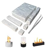 zjhukfmc 17 x 13 x 5 cm -Baumwollkern, Tischkamin, Keramikfaser-Isolierung, Keramik-Wollschwamm, kein Geruch, tragbar, für Bioethanol-Kamin-Tischplatte, Ethanolbrenner