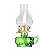YKSJDFH Rote/grüne Öllampen Vintage Bauernhaus Kerosinlampe mit Griff Klassische Öllaterne Notfall-Öllampe Einstellbare Petroleumlampen 9.8in Tragbare Umgebungsbeleuchtung für Wohnzimmer Haushalt