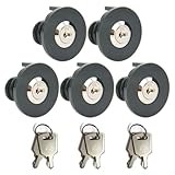 TONIXY 5 Stück Zinklegierung Steckschloss mit Schlüssel Diebstahlschutz Kindersicherung Steckdose Sicherheit 36 mm