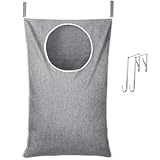 Lifewit Wäschesack, große zusammenklappbare hängende Wäschekorb, hängende Wäschesammler Tasche für Bad Schlafzimmer schmutzige Kleidung Storage Organizer, Hellgrau, 1 Pack