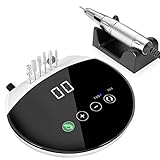 ENGERWALL Elektrische Nagelfräser für Gelnägel, 35000 u/min Professionelle Nagelbohrer mit Touch-Tasten und mit LCD Bildschirm, Nagelfeile Maniküre Pediküre Set, Nagelpflege Set für Nägel Design