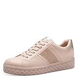 MARCO TOZZI Damen Sneaker flach Vegan Freizeit, Rosa (Rose Comb), 41 EU