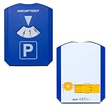 BIGtec Parkscheibe Auto Parkuhr mit Eiskratzer Schreibenkratzer Reifenprofilmesser Einkaufswagenchip Gummilippe Einkaufschip Schneekratzer PKW LKW StVO Konform Auto Zubehör Innenraum Kunststoff