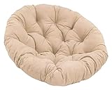 Papasansessel Kissen, Gepolstertes Bodenkissen für Drehstuhl, runder Papasansessel, Polyrattan, Gartensesselkissen für Innen- und Außenbereich, Stuhlkissen