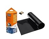 FOLIATEC TOPSTRIPE Blendstreifen Tönungsfolie Sonnenschutzfolie Windschutzscheibe Folie mit effektivem Sonnenschutz durch Tönung, schwarz, 15 x 152 cm