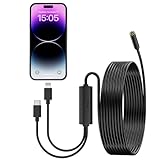Endoskopkamera mit Licht, ILIHOME Endoskopkamera Handy für iPhone&Android 1080P HD Type-C Endoskopkamera Wasserdichtes Ip68 Kein WLAN Erforderlich für Android & iOS (5m)