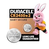 Duracell CR2450 Knopfzellen (2 Stück), CR 2450 Lithium-Knopfzellen 3 V