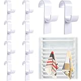Annickee 10 Stück Haken für Rundheizkörper, Stark Haken für Handtuchheizkörper, Mehrzweckhaken Handtuchhalter Heizkörper, ABS Heizkörperhaken, Heizung Badheizkörper für Alle Standard Heizkörper, Weiß