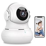 Little elf Überwachungskamera Innen, Litokam 2K Babyphone mit Kamera mit Bewegungserkennung, 360°WLAN Kamera überwachung innen mit 2-Wege-Audio, Nachtsicht, Hundekamera Haustierkamera mit app, Alexa