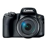 Canon Powershot SX70 Digitalkamera (20,3 MP, 65-facher optischer Zoom, 4K-Video, 7,6 cm (3 Zoll) LCD-Bildschirm, neigbar) Schwarz