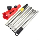 Teleskop-Farbroller-Verlängerungsstange, 7 m, mit Bau- und Multi-Winkel-Funktion zum Streichen von hohen Wänden, Decken und schwer erreichbaren Stellen