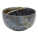 TeaClub Matcha Schale Schwarz-Grau 400ml, Chawan aus Japan für Matcha Zubereitung und Teezeremonie
