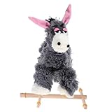 ifundom Esel-Marionette Marionettenpuppen für Marionette Garnpuppe Plüsch pupskissen marionetten für spielzeuge puppenaugen Figurenhandwerk Tiere Marionetten Kiefernholz Grey