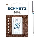 SCHMETZ | 5 Nähmaschinennadeln | Leder LL | 130/705 H LL | Nadeldicke 90/14 | auf jeder gängigen Haushaltsnähmaschine einsetzbar