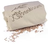 Betz Körnerkissen XXL 4 Kammern Wärmekissen Nackenkissen Mikrowelle geeignet, abnehmbaren Bezug waschbar Größe: 20x50 cm Farbe beige