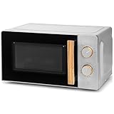 WALDWERK Mikrowelle 20L, 700 Watt - einfache Bedienung mit Drehknöpfen und edles Design