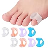 4 Paar Silikon Zehenspreizer, Zehentrenner Silikon, Zehenspreizer Kleiner Zeh, Zehenspreizer Silikon, Toe Spreader, Für Scheuern zu vermeiden und Druck abzubauen (4 Farben)