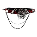 Holibanna im dunklen Gothic-Stil halloween Spinnen Besondere Verstellbarer Spinnenkettenanhänger Gothic Black