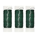 Sclmgo 3 Stück Floristendraht Elastischer Blumendraht Basteldraht für Bastelarbeiten Und Drahtzubehör Aus Eisen für Blumenarrangements DIY Geschenke Gartenpf, GrÜn