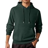 Generisch Kapuzenpulli Herren Reine Farbe Hoody Mit Tunnelzug Normale Passform Sweatpullover Kompfort Atmungsaktiv Hooded Sweat Übergröße Herbst Und Winter Komfortables Kapuzenshirt