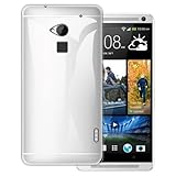 OAGELIM Hülle kompatibel mit HTC One Max T6 Case Stoßfeste TPU Weiche Flexible Schützende Handyhülle mit Kratzfestigkeit und Militärischer Fallschutz (Transparent)