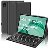 SENGBIRCH Tastaturhülle für Honor Pad X8a Tablet 11 Zoll 2024, französisches AZERTY – Schutzhülle Huawei Honor Pad X8a Tablet 11 Zoll mit Schlitz für Eingabestift, abnehmbare kabellose
