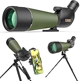 Gosky Spektiv Vogelbeobachtung 20-60 x 80 Porro Prism Spektiv für sportschützen - wasserdichtes Spektiv für Vogelbeobachtung Wildlife Scenery