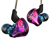 Yinyoo KZ ZST Bunte Hybrid-Balance-Armatur mit dynamischem In-Ear-Kopfhörer 1BA + 1DD HiFi-Headset (Lila, kein Mikrofon)