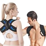 FSFLOYOM Haltungskorrektur Rücken, Rücken Geradehalter, Schultergurt Haltungskorrektur, Rückenstützgürtel, Rückenstütze, Haltungstrainer, Rückenstabilisator für Herren und Damen, Schwarz, S