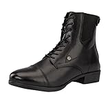 Reit-Stiefelette »Nova BZ Lace Vegan« - Chelsea Boot - Veganer Reit-Schlupf-Schuh - Reißverschluss hinten - Schnürung - Komfortinnensohle - Nova Gummisohle - Micro Lining - Schwarz 40