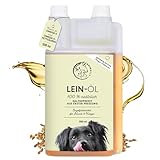 Annimally Leinöl für Hunde 500ml - Leinsamenöl kaltgepresst reich an Omega 3 & 6 Fettsäuren & Vitamin B - Barf Öl für Hund, Katze und Pferd geeignet I Reines Naturprodukt aus Deutschland