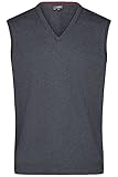 James & Nicholson Herren V-Pullunder - Klassisch geschnittener Pullunder aus hochwertiger Baumwolle | Farbe: anthracite-melange | Grösse: L