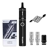 VAPTIO Cosmo A2 Kit Elektronische Zigarette 2000 mAh 25W Vape Pen mit 2 Stück 0,7 ohm(C6)/ 1,0 ohm(C5) Mesh Coil,No E Liquid No Nicotine