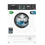 Cecotec Waschmaschine 8 kg Frontlader Bolero Dresscode 840 BI Inverter A, 1950 W, 1400 U/min programmierbar, 16 Programmierbare Programme, Energiesparend, Delay Start, LED-Display, Dampf SteamMax.