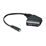 Hama Scart Adapter auf 3,5 mm Klinken-Kupplung (mit TV-Lautsprecherfunktion, Scart-Stecker ohne Raumtonabschaltung des Fernsehers, Stereo) schwarz
