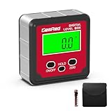 GemRed Digitaler Winkelmesser mit Magnetfuß, LCD Display Digitale Wasserwaage, Wasserdicht Neigungsmesser Bevel Box, Winkelmessgerät Inklinometer für Holzarbeiten, Bau, Dekoration (Batterie enthalten)