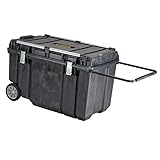 STANLEY Werkzeugbox mit Rollen groß/Werkzeugkoffer leer Werkzeugkasten - Werkzeugkiste (96,2 x 59,1 x 57,8 cm, robust, belastbar, 190l Stauraum, Koffer mit Metallverschlüsse, FMST1-75531