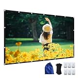 60-300 Zol Beamer Leinwand, 4K HD 16:9 Tragbare Projektionsleinwand Faltbare Knitterfreie Projektor Leinwand für Heimkino, Außen- und Innenbereich(150 inch)