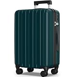 SHOWKOO Koffer Groß 75cm Hartschale Leicht Reisekoffer Polycarbonat Erweiterbar Haltbar Trolley Handgepäck mit TSA Schloss und 4 Rollen XL -Dunkel Grün
