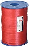 Präsent C.E. PATTBERG Geschenkband rot, 500 Meter Ringelband 5 mm zum Basteln, Dekorieren & Verpacken von Geschenken zu jedem Anlass