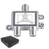 Koaxial-Diplexer – 2-in-1-2-Wege-Anschluss, TV-Signal-Splitter, Satellitenkabel-Kombinator, Verstellbarer Umschalter | Zuverlässiger Koaxialstecker Für Home-Entertainment-System, Fernseh-Satelliten-Sa