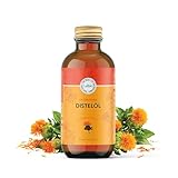 Lebbio Distelöl 250ml [100% NATÜRLICH & KALTGEPRESST] Nativ, reich an natürlichem Vitamin E, 100% pflanzlich, vegan, vegetarisch, Glasflasche, zur Ernährung sowie zur Hautpflege geeignet - A Qualität