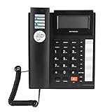 Festnetztelefon, festes schnurgebundenes Telefon mit Anrufer-ID-Anzeige und Taschenrechnerfunktion für Zuhause, Büro, Hotel