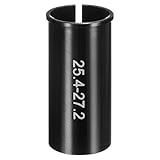 sourcing map Alu-Fahrradsattelstützen-Reduzierscheibe, 25,4 mm auf 27,2 mm, 60 mm Länge, Aluminium, Fahrrad-Reduzierhülse, Umwandlung, Sattelstützen-Rohr-Adapter für Mountainbike, Rennrad, Citybike