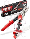 Diggers Tools Blechschere gerader Schnitt [ Müheloser Schnitt in Stahl & Edelstahl ] Profi Metallschere mit doppelter Hebelübersetzung - Blechschere Trockenbau, Drahtschere für Drahtgitter