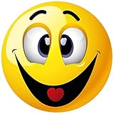 Kleberio Aufkleber lustig lachen und schielen wetterfest Autoaufkleber Wohnmobil für Helm Mülltonnenaufkleber Wohnwagen Moped LKW Coole Sticker Set Car Sticker Aufkleber Auto Kinderzimmer 10 x 10 cm