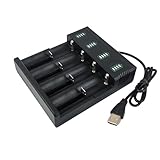 YUGSHNKFC Leichte USB 18650 Akku-Lade-Hubs für 21700 26700 14500 18500 26650 Akkus mit Echtzeit-Statusanzeige Ladegerät
